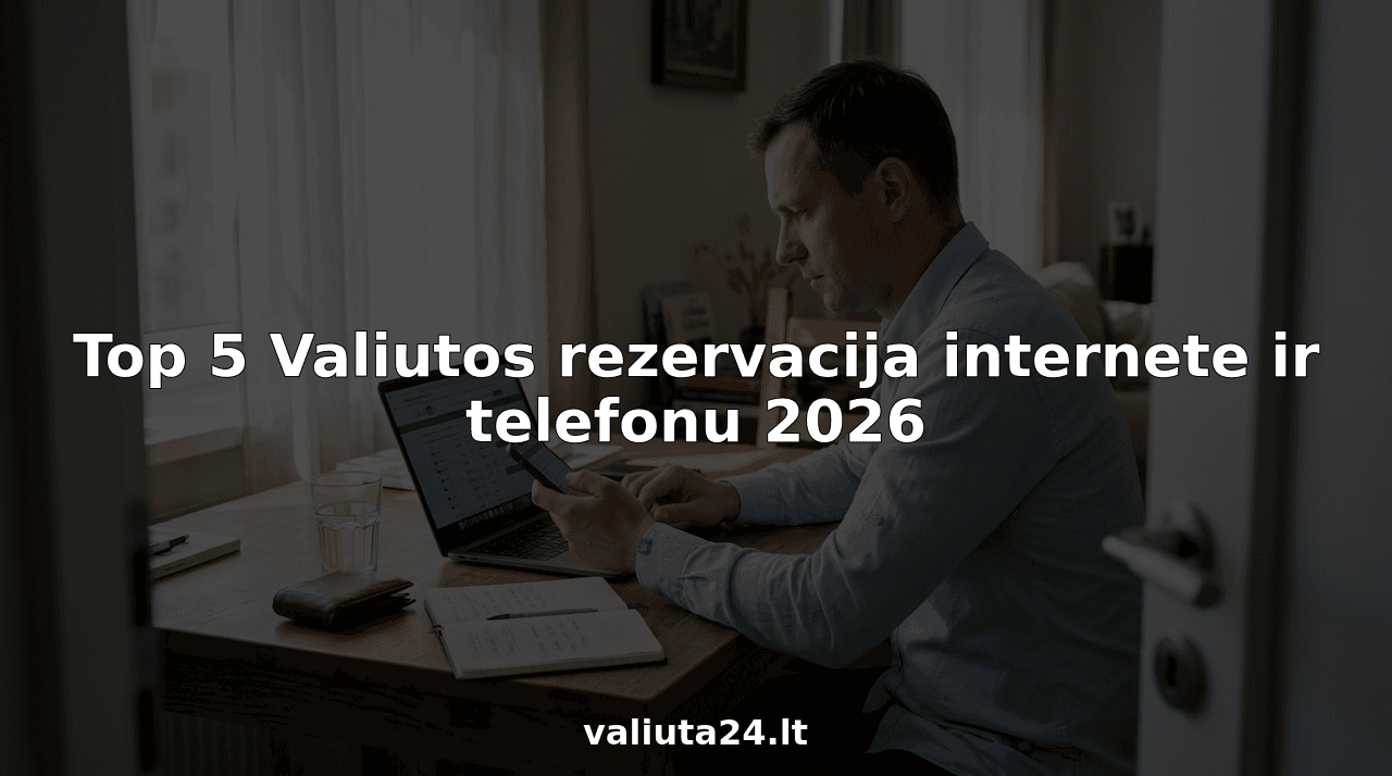 Top 5 Valiutos rezervacija internete ir telefonu 2026