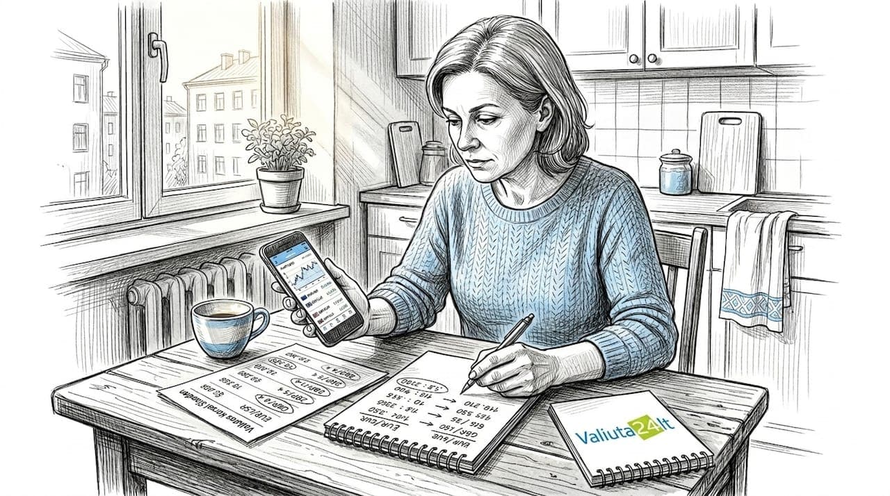 Kaip palyginti valiutų kursus Lietuvos miestuose ir sutaupyti