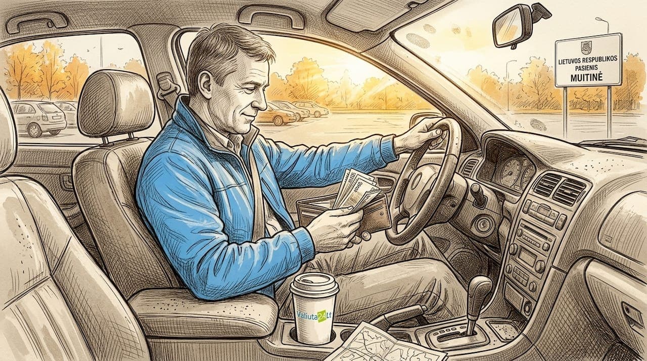 Valiutų keitimas keliaujant automobiliu: vadovas lietuviams