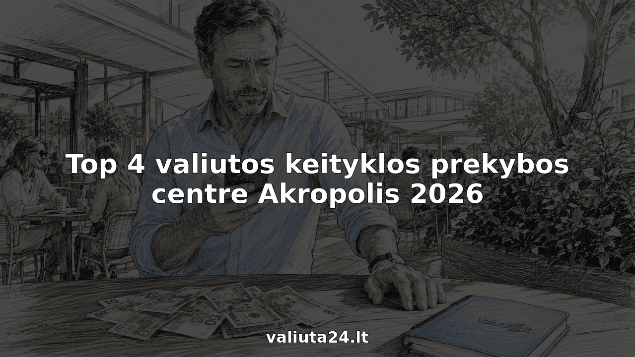 Top 4 valiutos keityklos prekybos centre Akropolis 2026