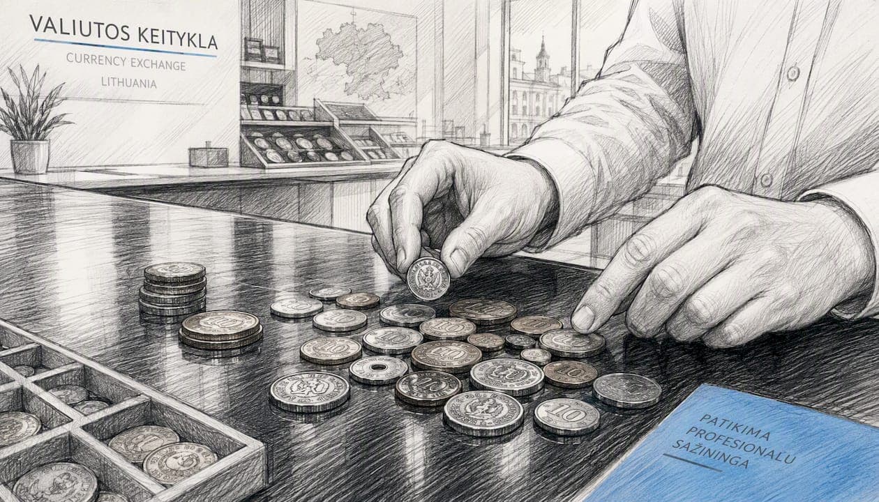 Užsienio monetų keitimas Lietuvoje: kur eiti ir ką žinoti